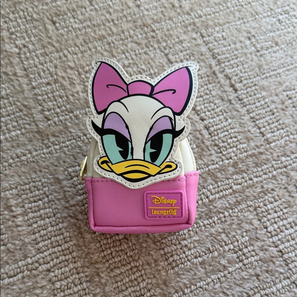 Loungefly Pink and White Daisy Duck Mini Backpack - Picture 1 of 3